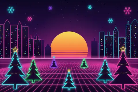 Neon Christmas City