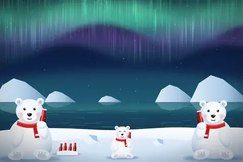 Polar Bears Aurora