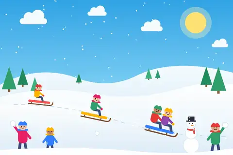Sledding Hill Fun